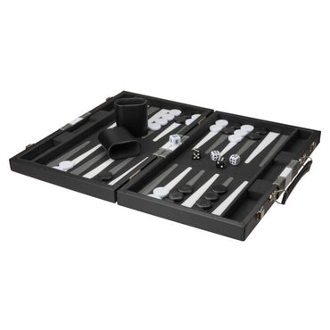 WE Games Black Backgammon Set – 15 inches