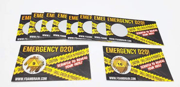 Emergency D20 Scratch Off Card (Pack of 10 cards)