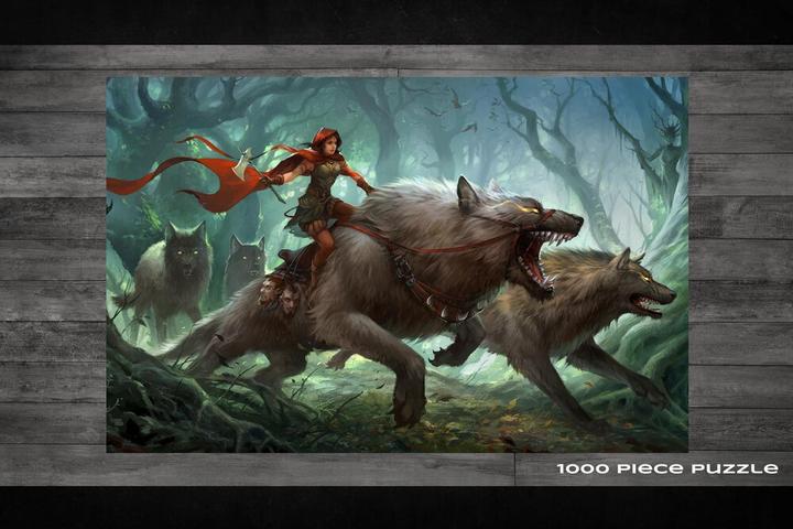 Dark Red Riding Hood Puzzle - Puzzle (500pc)