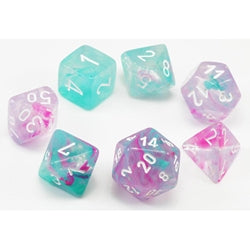 Nebula: Wisteria/White Luminary 7-Dice Set