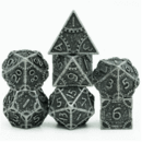 Steam Punk Stained Black RPG Metal Dice Set