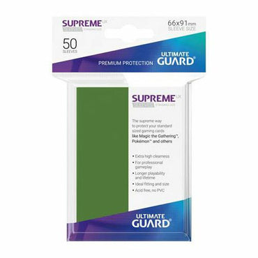 ULTIMATE GUARD: SUPREME UX SLEEVES - GREEN (50CT)