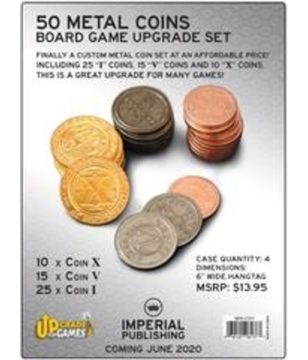 50 Metal Coins Board Game Upgrade Set