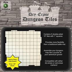 Dry Erase Dungeon Tiles: 10'' Interlocking (9)