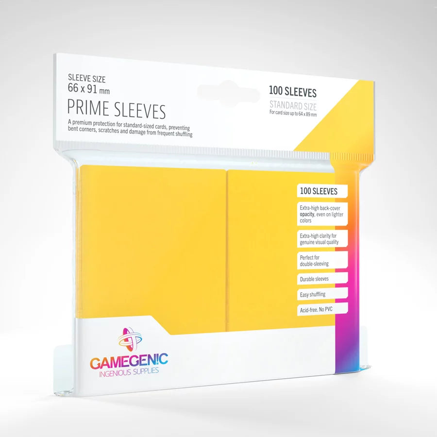 Gamegenic Prime Sleeves Yellow 66x91mm