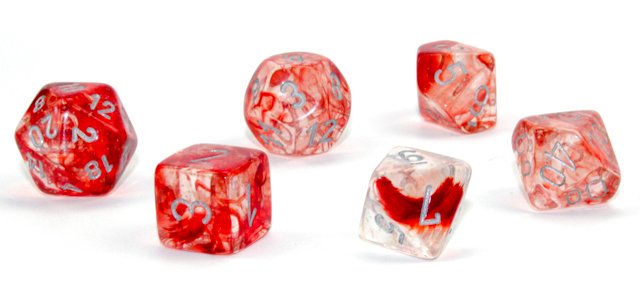 Nebula Red/Silver Luminary 7-die set