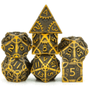 SteamPunk Antique Gold RPG Metal Dice Set