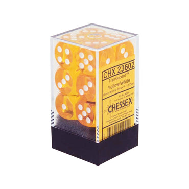 Translucent: 16mm D6 Yellow/White (12) CHX23602