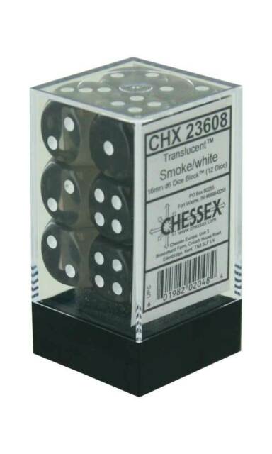 Translucent: 16mm D6 Smoke/White (12) CHX23608