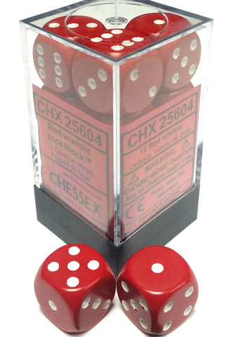 Opaque: 16mm D6 Red/White (12) CHX25604