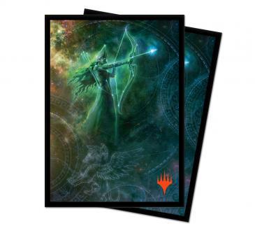 Theros Beyond Death Alt Art Nylea, Keen-Eyed Standard Deck Protector sleeves 100ct for Magic: The Gathering