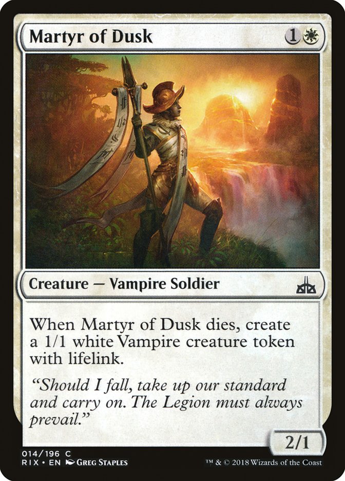 Martyr of Dusk [Rivals of Ixalan] | All About Games