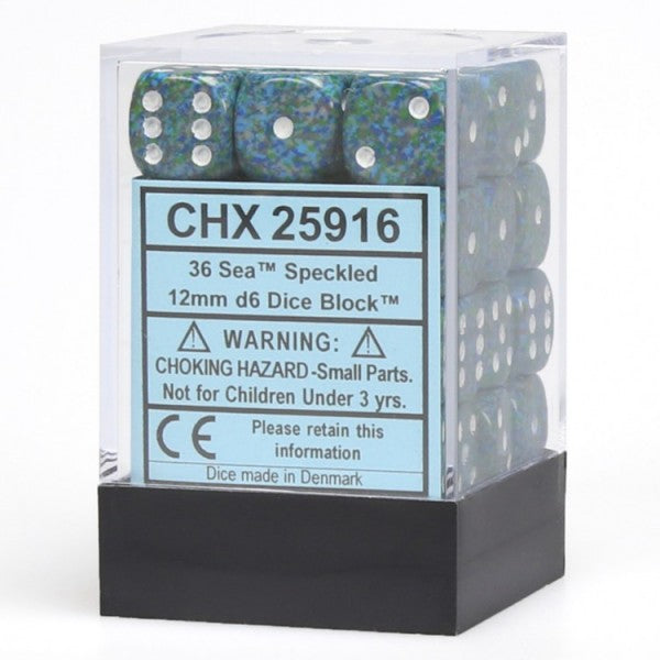 Speckled: Sea 12mm D6 Block (36) CHX25916