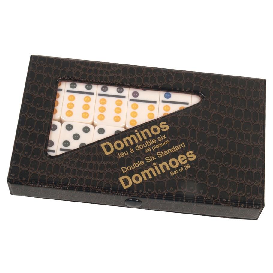 Dominoes: Double Six Color Dot (Ivory)