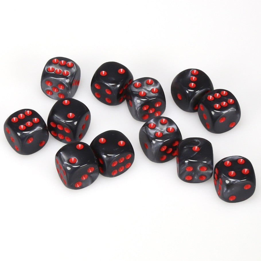 Velvet: 16mm D6 Black/Red (12) CHX27678