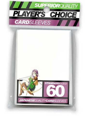 Player's Choice Sleeves White 60-Count