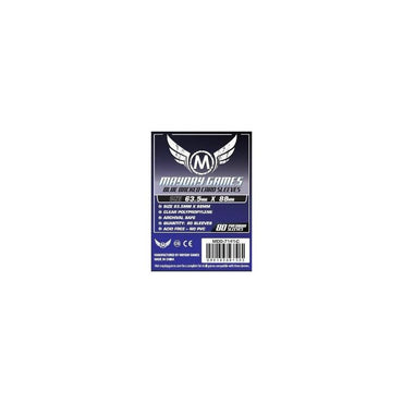 Blue Backed Premium Card Sleeves 66x91mm (80 Pack)