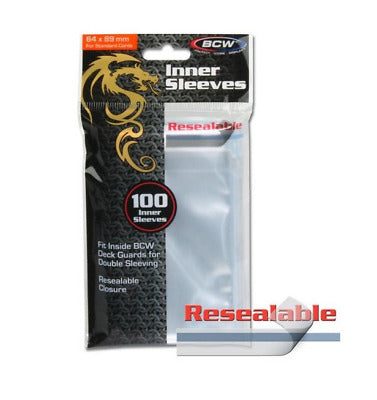 BCW DECK GUARD INNER SLEEVES Resealable
