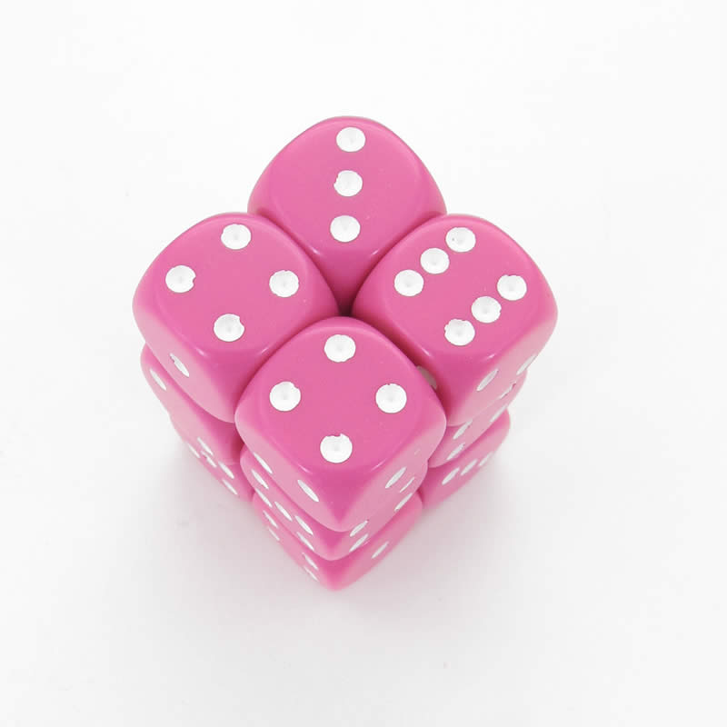 Opaque: 16mm D6 Pink/White(12) CHX25644
