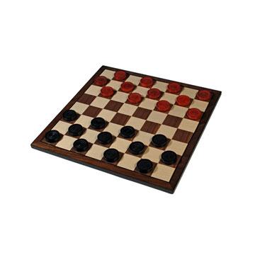 Checkers Wood 12"