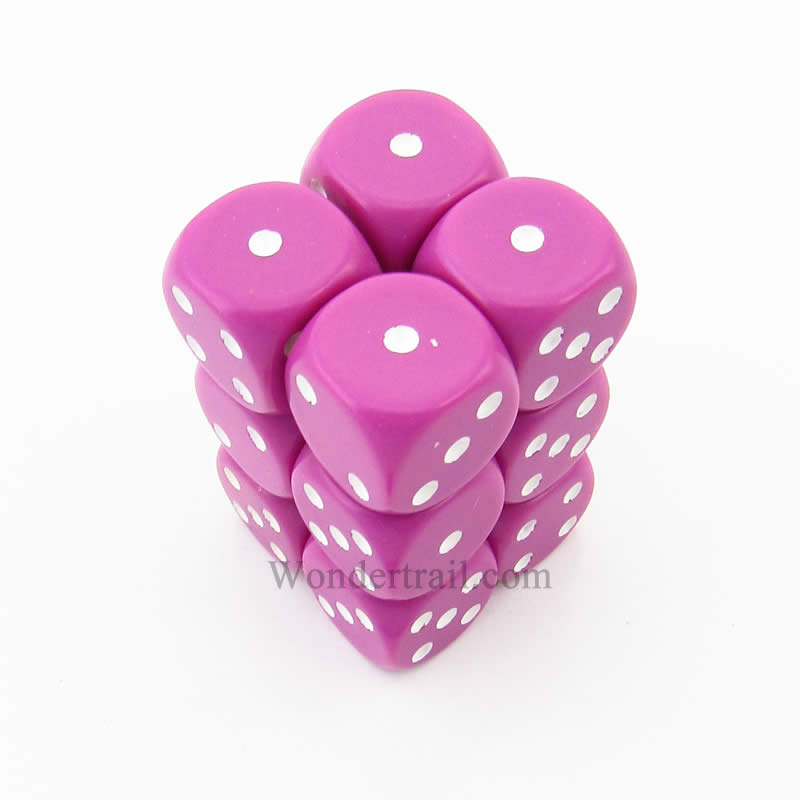 Opaque: 16mm D6 Light Purple/White(12) CHX25627