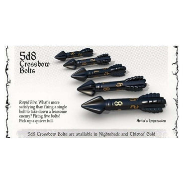 Dice: 5d8 Crossbow Bolts: Nightshade