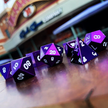 Bardic Purple - 7 Piece Metal Dice Set
