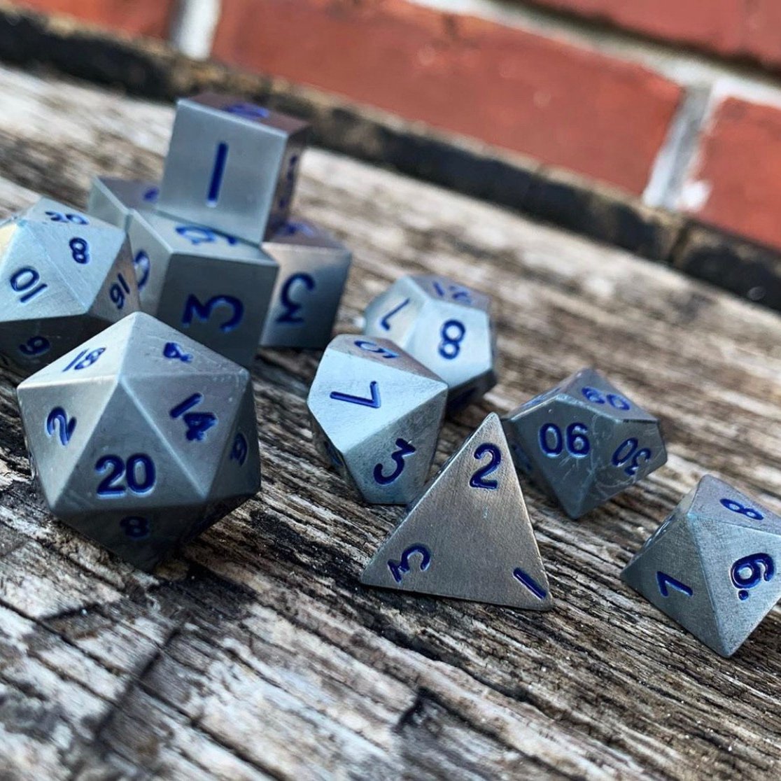 Atomic Metal Dice Set | All About Games