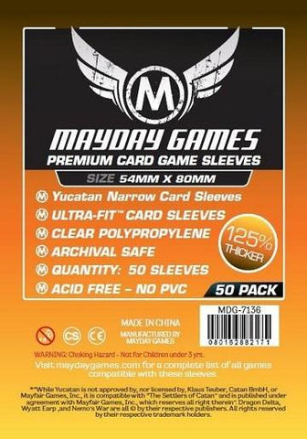Premium Yucatan Narrow Card Game Sleeves 54 X 80 MM (50)