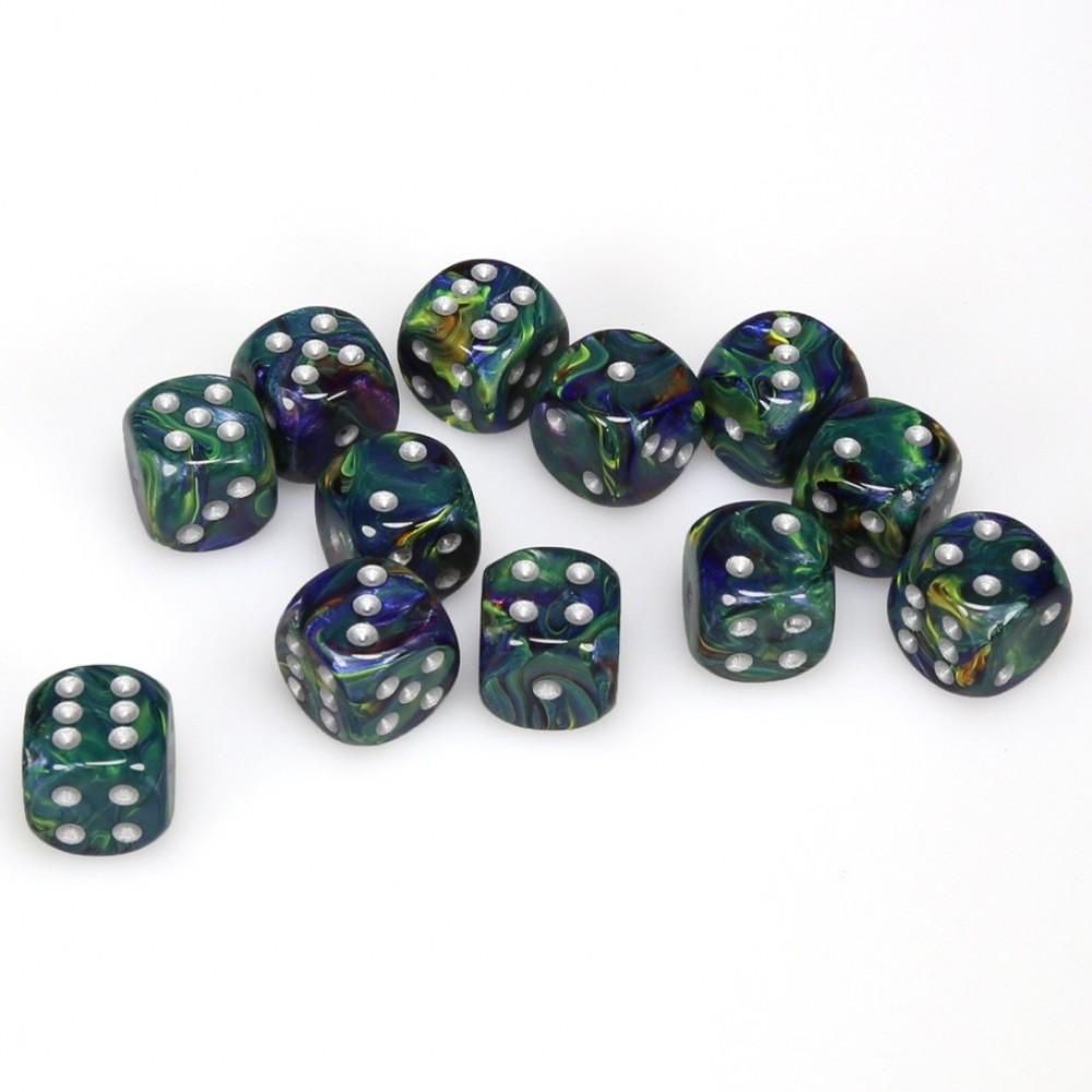 Festive: 16mm D6 Green / Silver (12) CHX27645