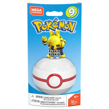 Mega Construx Pokemon Buildable Elekid Figure & Poke Ball