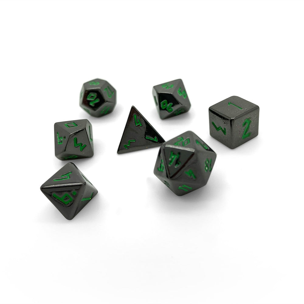 Poisoned Daggers Pebble Dice - 10MM Alloy Mini Polyhedral Dice Set