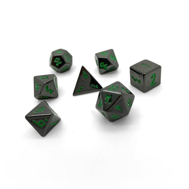 Poisoned Daggers Pebble Dice - 10MM Alloy Mini Polyhedral Dice Set