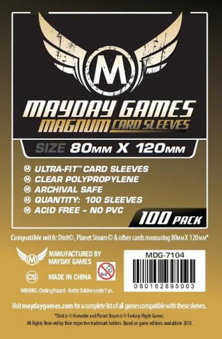 Large Card Sleeves: 80mm X 120mm (Black Backed)