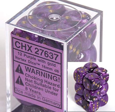 Vortex: 16mm D6 Purple/Gold/Black (12) CHX27637