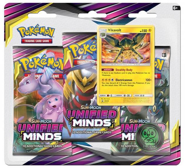 POKÉMON TCG Unified Minds Three Booster Blister