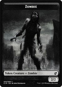 Zombie (010) // Zombie (011) Double-sided Token [Commander 2019 Tokens] | All About Games