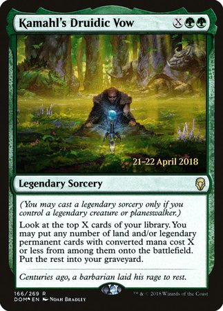 Kamahl's Druidic Vow [Dominaria Promos] | All About Games