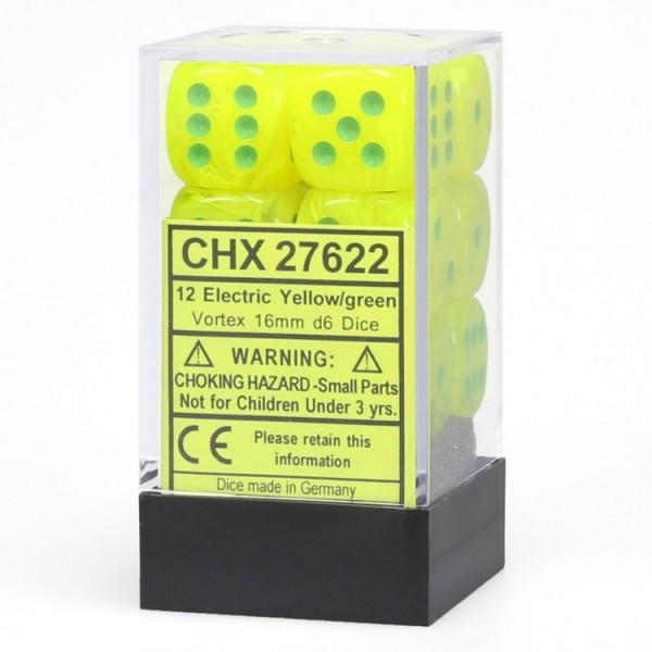 16mm D6 Vortex Electric Yellow/Green (12) CHX27622