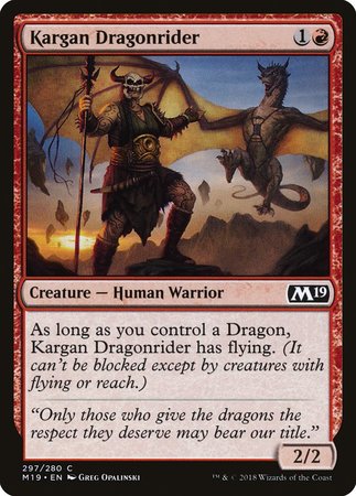 Kargan Dragonrider [Core Set 2019] | All About Games