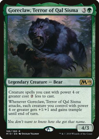 Goreclaw, Terror of Qal Sisma [Core Set 2019] | All About Games