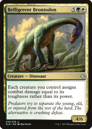 Belligerent Brontodon [Ixalan] | All About Games