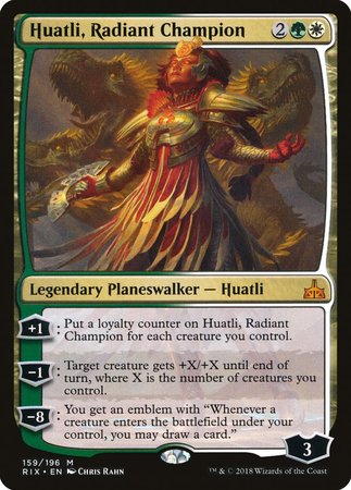 Huatli, Radiant Champion [Rivals of Ixalan] | All About Games
