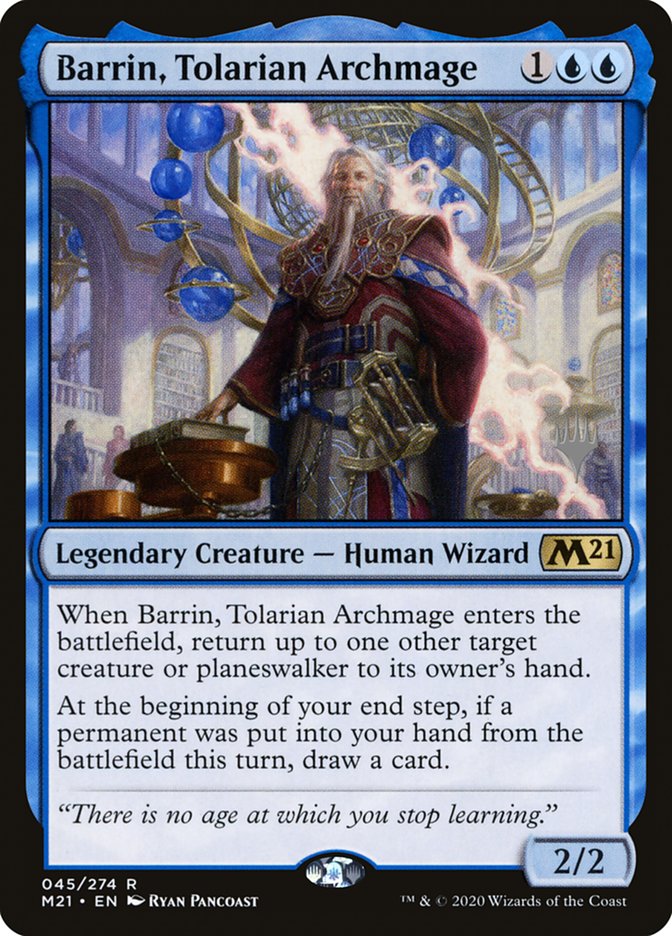Barrin, Tolarian Archmage (Promo Pack) [Core Set 2021 Promos] | All About Games