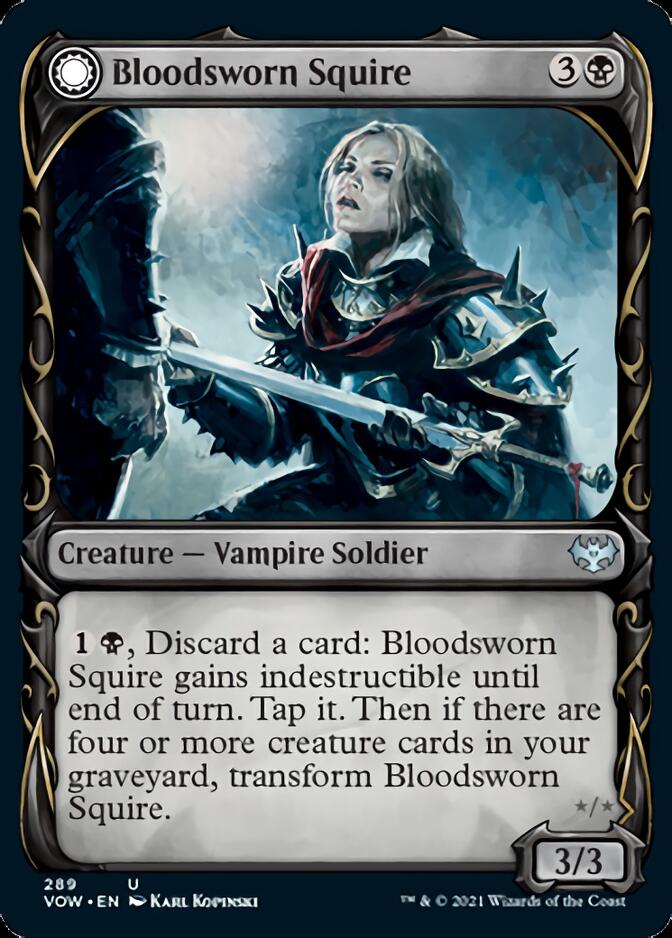 Bloodsworn Squire // Bloodsworn Knight (Showcase Fang Frame) [Innistrad: Crimson Vow] | All About Games