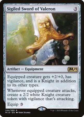 Sigiled Sword of Valeron [Core Set 2019] | All About Games