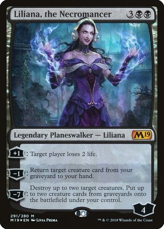 Liliana, the Necromancer [Core Set 2019] | All About Games