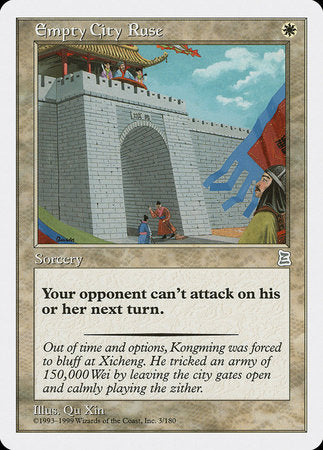 empty mtg card Empty City Ruse [Portal Three Kingdoms]