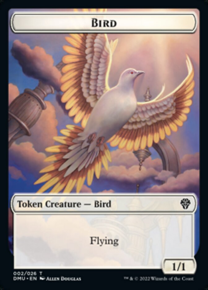 Bird (002) // Wurm Double-sided Token [Dominaria United Tokens] | All About Games