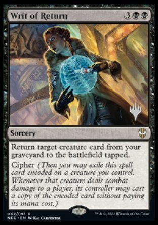 Writ of Return (Promo Pack) [Streets of New Capenna Commander Promos]